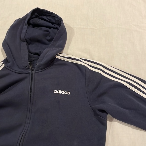 Men’s Adidas Navy Blue Hoodie Size Large - Picture 5 of 5
